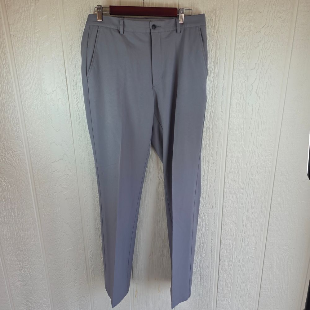 Men's Greg Norman Collection Gray Chinos, Size 34 X 34